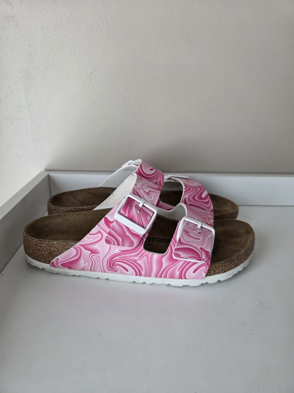 Birkenstock Pink Swirl Double-Buckle Sandals - Picture 5 of 7